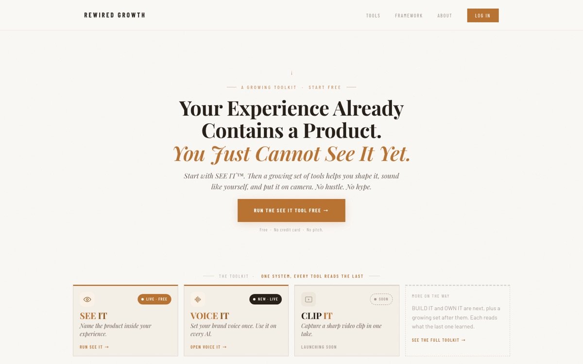 Rewired Growth homepage